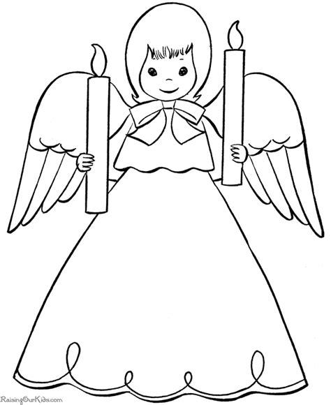 christmas angel coloring pages