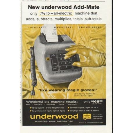 underwood vintage ad add mate