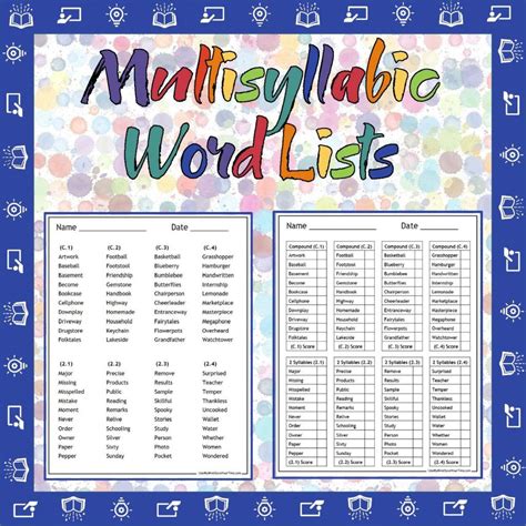 printable multisyllabic words worksheets printable world holiday