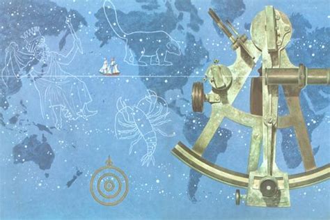 map of world sextant constellations prints