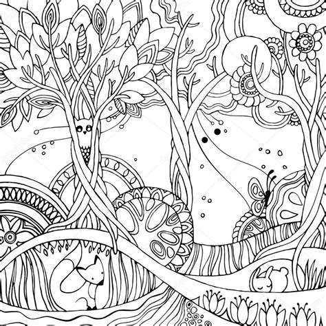 forest colouring pages worksheet