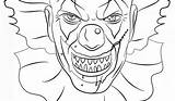 Clown Tueur Coloriage Masque Face Clowns Danieguto Colorier Cirque Coloringhome sketch template