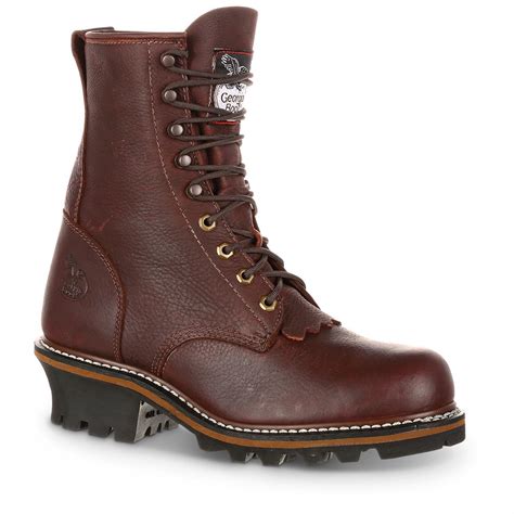 georgia mens logger boots  work boots  sportsmans guide