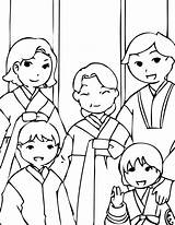 Coloring Hanbok Getcolorings sketch template