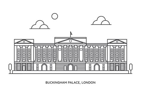 buckingham palace  vector art  vecteezy