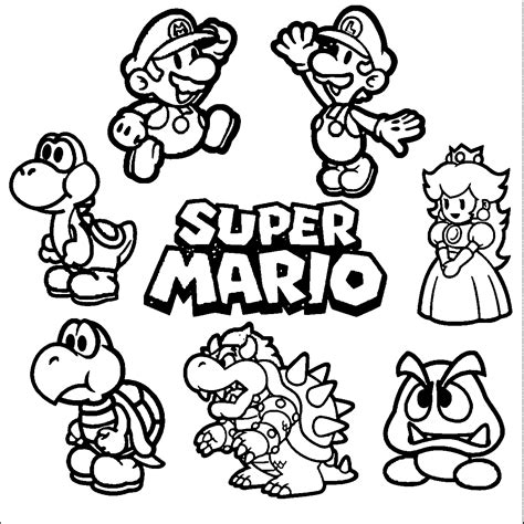 super mario coloring page  wecoloringpage super mario coloring