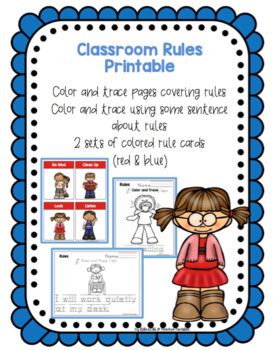 classroom rules printable  preschool printable tpt