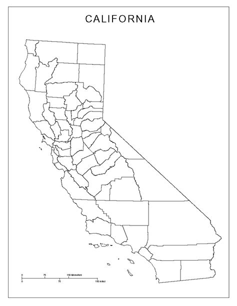 california blank map