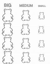 Sorting Bears Printable Size Activities Preschool Sort Color Worksheets Math Unit Plan Autism sketch template