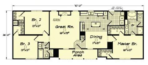 ranch modular home floor plan  integrated front porch modular homes modular home floor