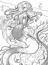 Coloring Pages Mermaid Sirens Sea Sailor Moon sketch template