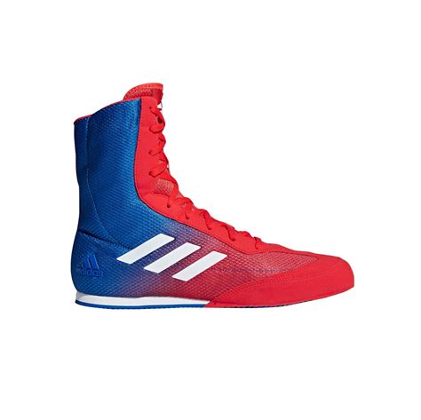 koop adidas box hog  mens boxing trainer shoe boot redblue