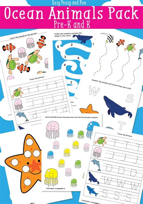 preschool ocean animals  printables