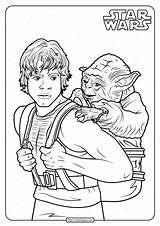 Luke Yoda Skywalker Lightsaber Coloringoo sketch template