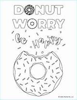 Coloring Donut Worry Mombrite sketch template