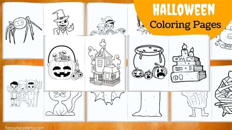 halloween coloring pages  pages hess  academy