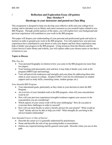 reflection paper sample writing   reflective essay essays