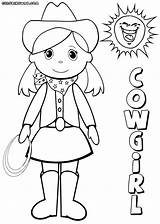 Cowgirl Coloring Pages Print Colorings Coloringway sketch template
