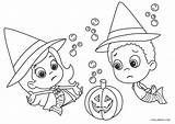 Bubble Guppies Coloring Pages Halloween Printable Kids Cool2bkids Print sketch template