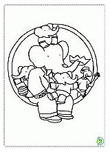 Coloring Babar Dinokids sketch template