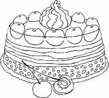 Desserts Coloring Pages Jubilee Cherries sketch template