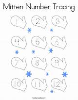 Mitten Tracing Number Coloring Built California Usa sketch template