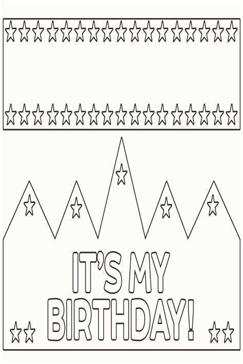 printable birthday crown customize  print