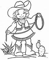 Coloring Cowboy Pages Print sketch template
