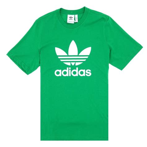 adidas originals clothing trefoil green tee mens  pilot uk