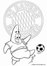 Bayern Coloring Pages Munich Fc Soccer Patrick Star Munchen Logo Barcelona Madrid Real Playing München Manchester Ac United Maatjes sketch template