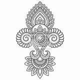 Vorlage Vorlagen Indische Stil Ethnische Indischen Blume Henna sketch template