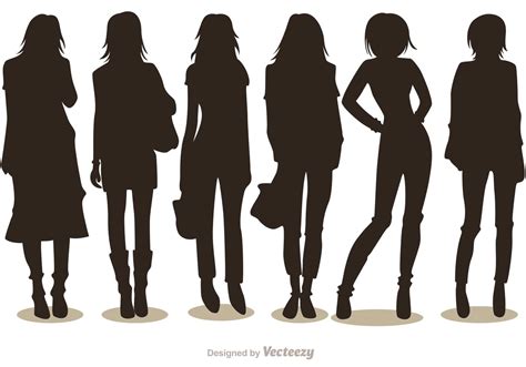 silhouette fashion girl vectors pack 1 download free