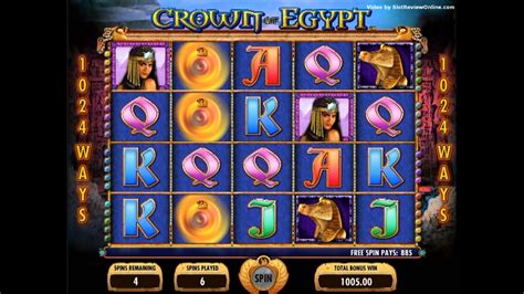 igt crown of egypt slot machine online game play youtube