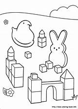 Coloring Peeps Pages Marshmallow Printable Coloring4free Kids Easter Colouring sketch template