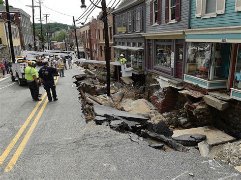 maryland town begins cleanup  deadly weekend flooding