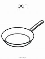 Coloring Pan Pans Pages Pots Outline Template Twistynoodle Print sketch template