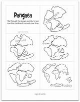 Continents Coloring Pangea Visit Science Earth sketch template