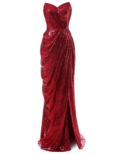 strapless sequin bridesmaid dress red sequin dress sequin evening