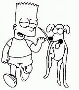 Bart Simpson Dibujar Imprimir Pegar Recortar sketch template