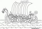 Viking Coloring Ship Pages Longboat Colouring Longship Vikings Boat Print Kids Drawing Printable Color Easy Template Norway Titanic Books Shield sketch template