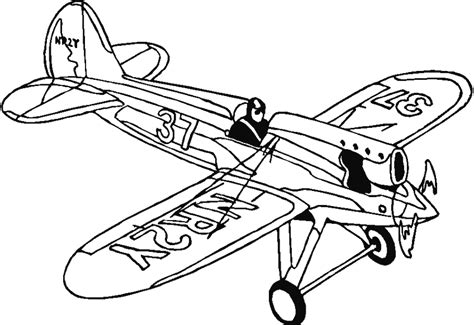 gambar airplane clipart coloring page pencil color pin  pages aircraft