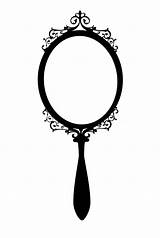 Mirror Clipart Hand Beauty Clip Held Drawing Cliparts Silhouette Beast Compact Vintage Magic Spiegel Drawings Tattoos Cartoon Mirrors Broken Library sketch template