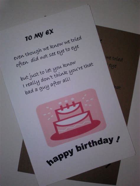Items Similar To Ex Husband Birthday Card Handmade Card Birthday