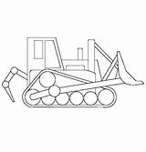 Bulldozer Coloringsun sketch template