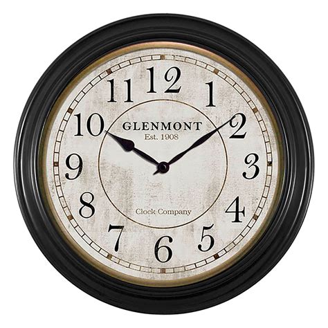 glenmont wall clock  black  home