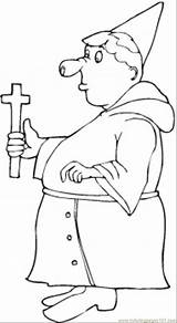 Coloring Pages Monk Getcolorings Fat Cross sketch template
