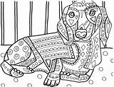 Coloring Pages Printable Dachshund Heather Galler Color Getcolorings Adult Sheets sketch template