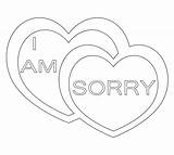 Sorry Coloring Pages Am Print sketch template