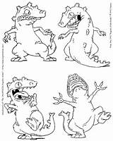Coloring Reptar Pages Rugrats Popular Activity Coloringhome sketch template