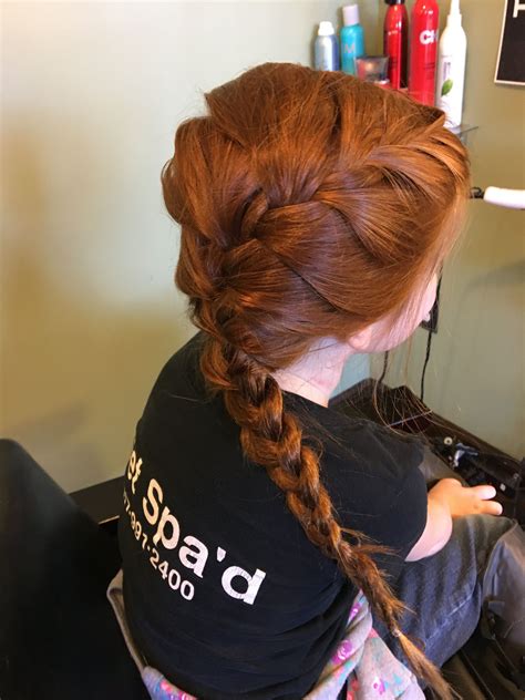 Hard To Beat A Beautiful Natural Red Angled French Braid Spalonas